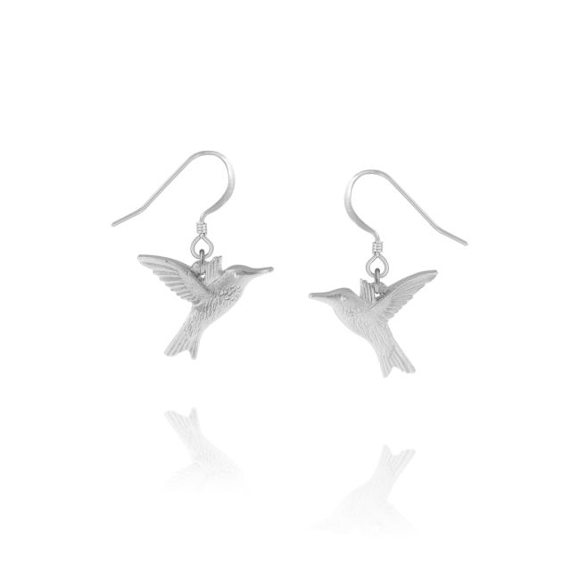 HUMMINGBIRD EARRINGS -  - Amos Pewter