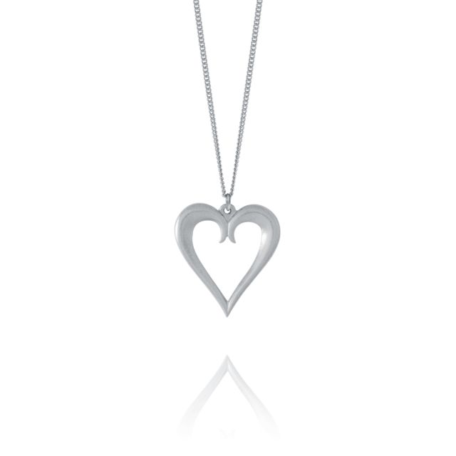 OPEN HEART NECKLACE -  - Amos Pewter