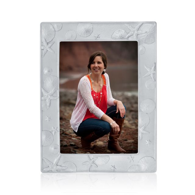 BEACH TREASURE PICTURE FRAME, 5 X 7 -  - Amos Pewter