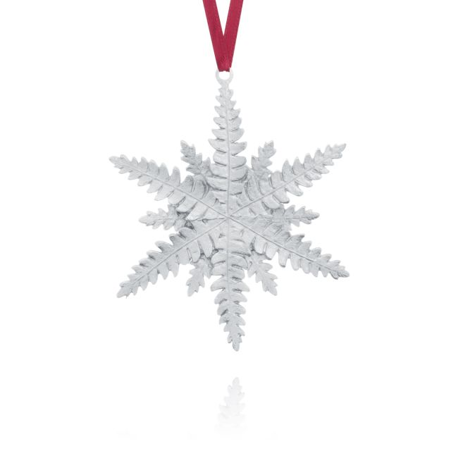 SNOW FERN COLLECTOR ORNAMENT 2005 -  - Amos Pewter