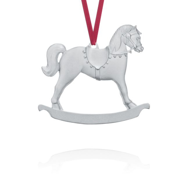 ROCKING HORSE ORNAMENT -  - Amos Pewter