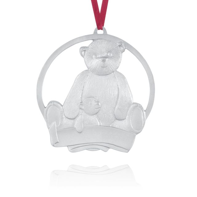 TEDDY BEAR ORNAMENT -  - Amos Pewter