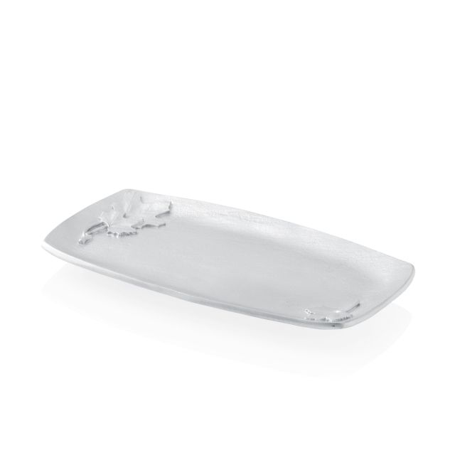MAPLE LEAF RECTANGLE DISH -  - Amos Pewter