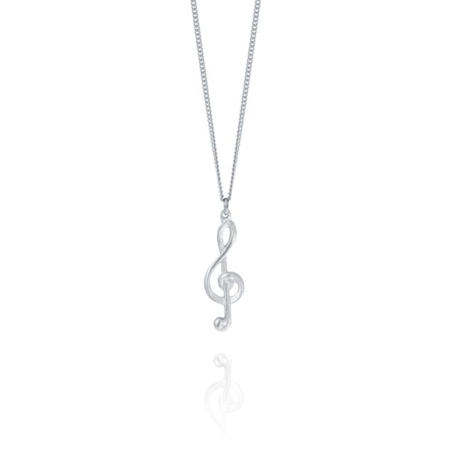 TREBLE CLEF NECKLACE -  - Amos Pewter