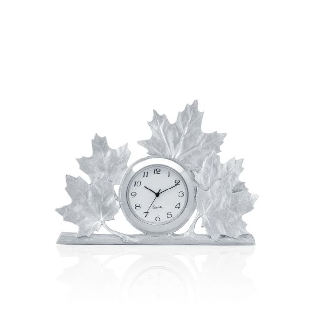 MAPLE LEAF CLOCK -  - Amos Pewter