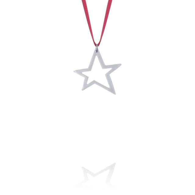 OPEN STAR COLLECTOR ORNAMENT 1975 -  - Amos Pewter