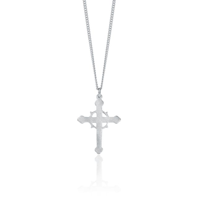 ACADIAN CROSS NECKLACE - - Amos Pewter