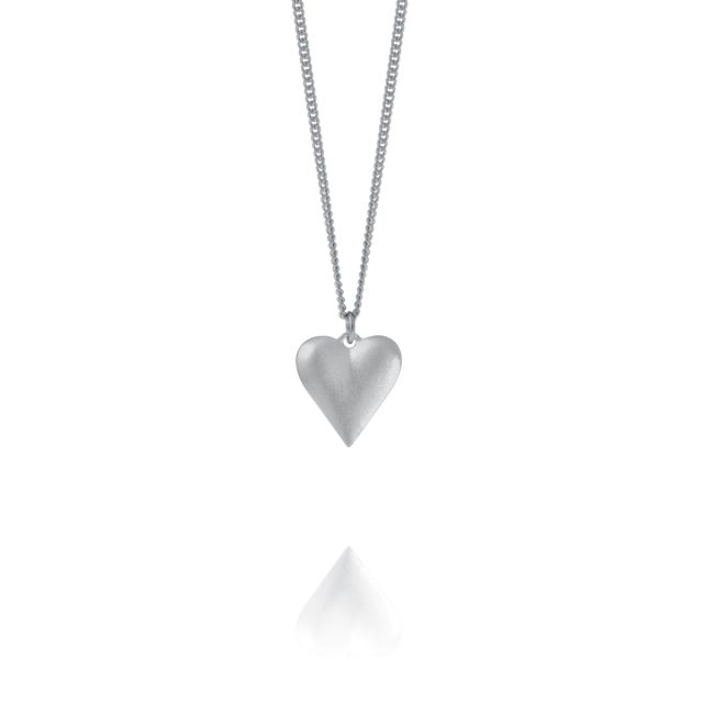 SOLID HEART NECKLACE -  - Amos Pewter
