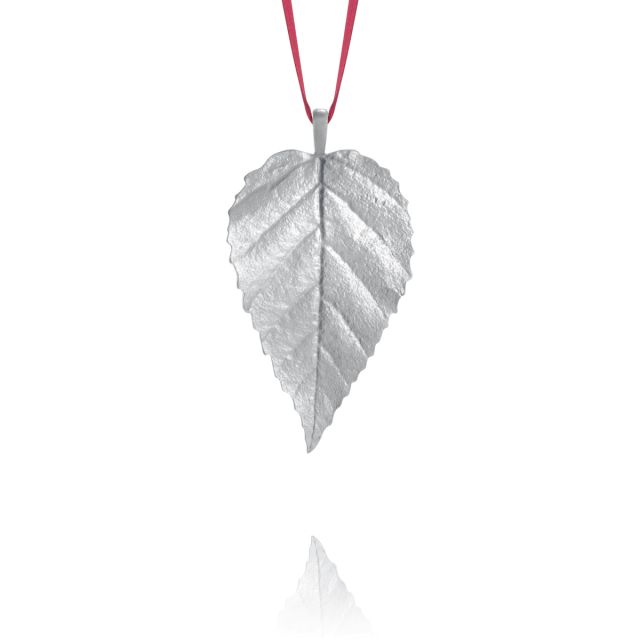 BIRCH LEAF ORNAMENT -  - Amos Pewter