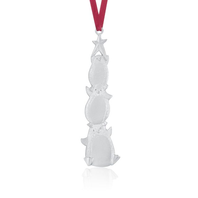 PLAYFUL PENGUINS ORNAMENT -  - Amos Pewter
