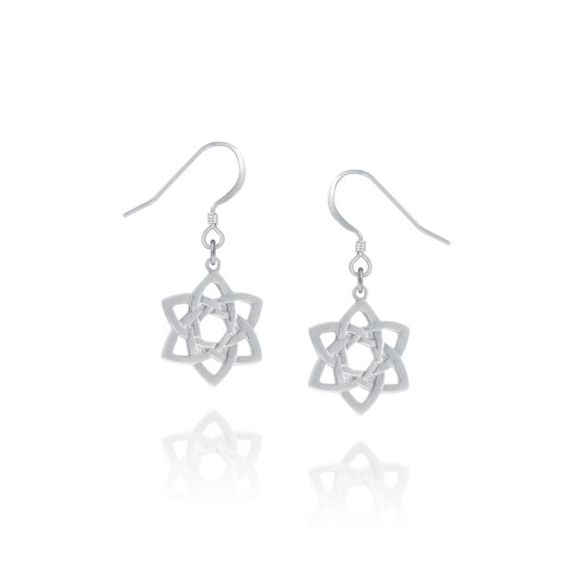 CELTIC ROSE EARRINGS -  - Amos Pewter
