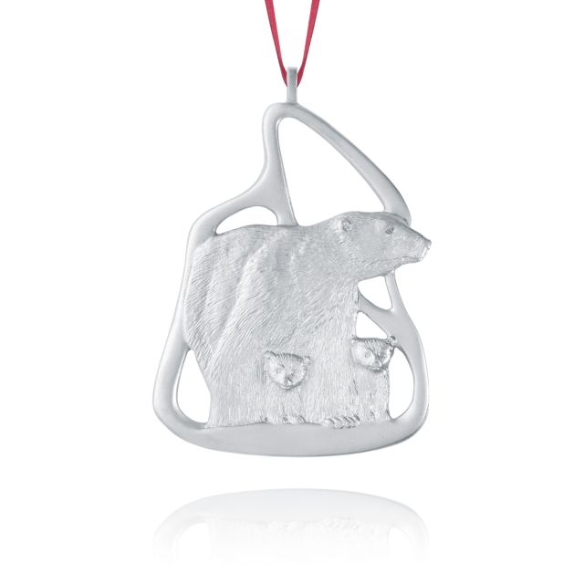POLAR BEAR COLLECTOR ORNAMENT 2012 -  - Amos Pewter