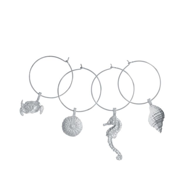 SEASHORE WINE CHARMS -  - Amos Pewter