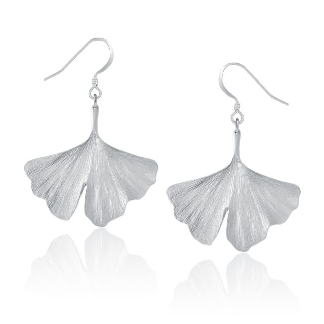 GINKGO EARRINGS -  - Amos Pewter