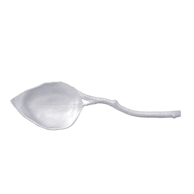 WALNUT LEAF COFFEE SCOOP -  - Amos Pewter