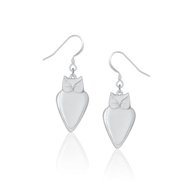 OWL EARRINGS -  - Amos Pewter
