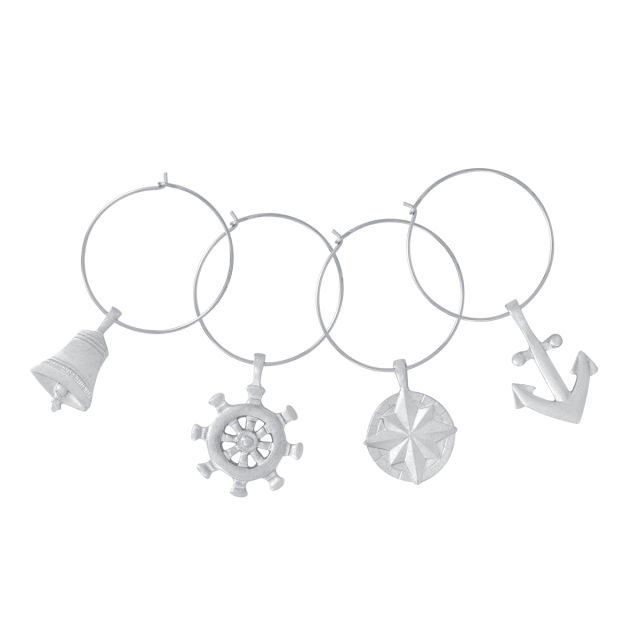 NAUTICAL WINE CHARMS -  - Amos Pewter