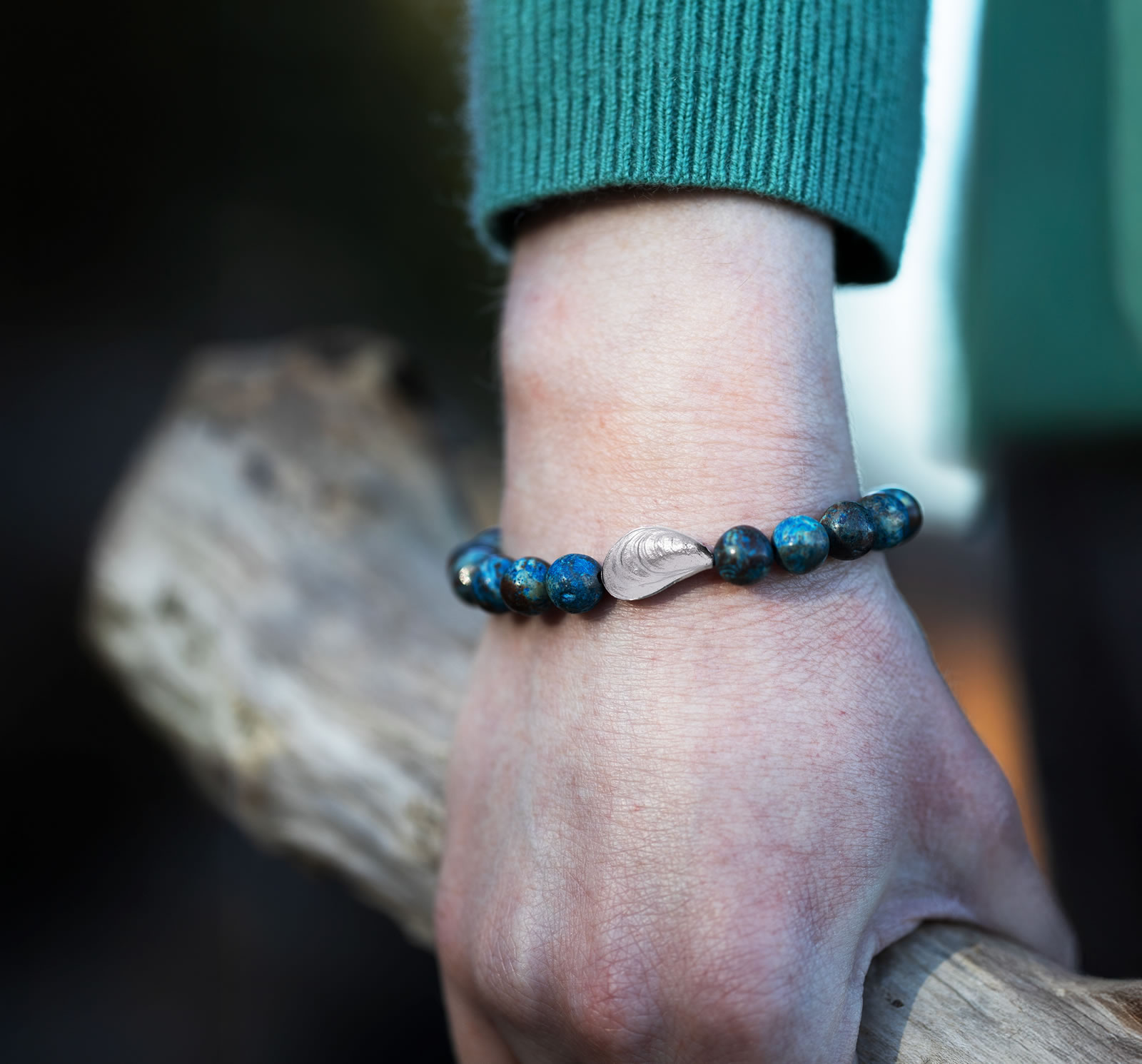 Pewter Beaded Bracelet